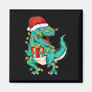 Dinosaur Santa  for Boys Girls Christmas Tree Ligh Magnet