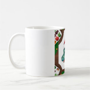 Dinosaur Santa  Hat Art  Coffee Mug