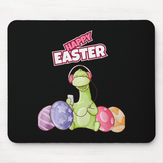 Dinosaur Say Happy Easter Premium Tri-blend  Mouse Pad (Front)