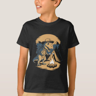 Dinosaur Scouting Camping For Kids Boys Girls  T-Shirt