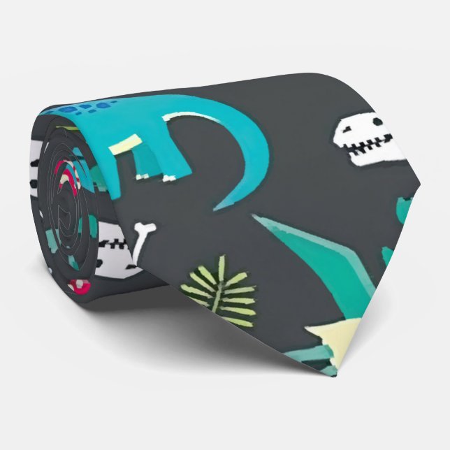 Dinosaur Seamless Pattern, Dinosaur Seamless Patte Tie (Rolled)