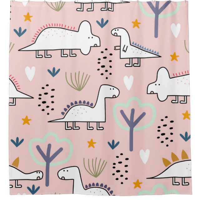 Dinosaur seamless pattern, vintage illustration wi (Front)