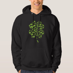 Dinosaur Shamrock Clover Cute St Patricks Day Boys Hoodie
