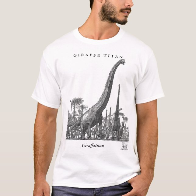 Dinosaur Shirt Giraffatitan Brachiosaur Greg Paul (Front)