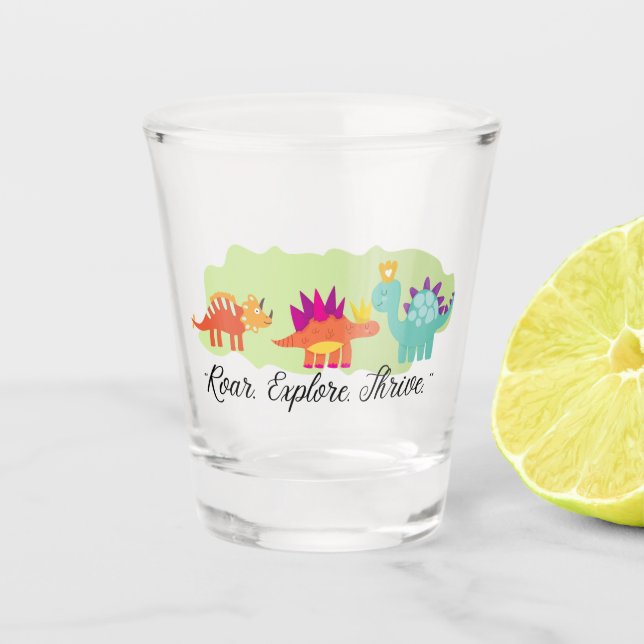 Dinosaur Shot Glass (Front)