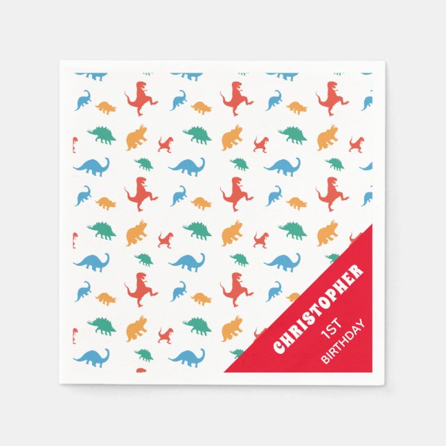 Dinosaur Silhouette Napkin (Front)