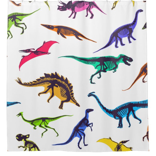 Dinosaur silhouettes: vintage sketch pattern. (Front)