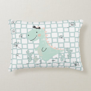 Dinosaur Simple Scandinavian Child Design  Accent Pillow
