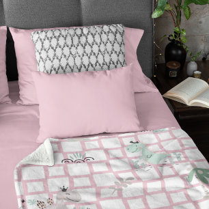 Dinosaur Simple Scandinavian Child Design Fleece Blanket