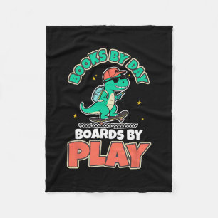 Dinosaur Skateboarding Books Dino Play Fun Activit Fleece Blanket