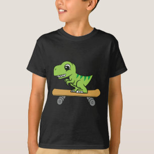 Dinosaur Skateboarding Cute Skateboard Dinosaur  T-Shirt