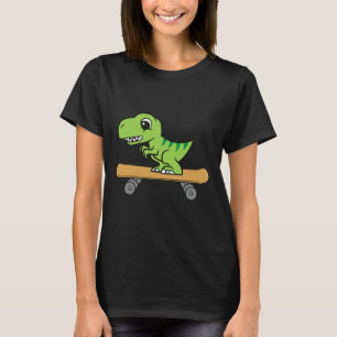 Dinosaur Skateboarding Cute Skateboard Dinosaur  T-Shirt