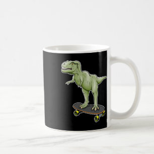 Dinosaur Skateboarding T-rex Dino Dinosaur  Coffee Mug