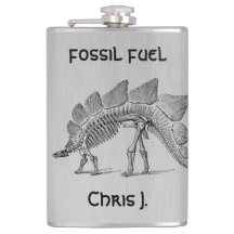 Dinosaur Skeleton Fossil Fuel on Aluminum Design