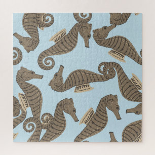 Dinosaur skeleton, grunge seamless pattern. jigsaw puzzle