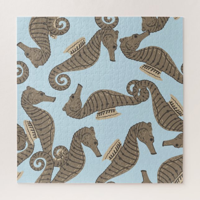 Dinosaur skeleton, grunge seamless pattern. jigsaw puzzle (Vertical)