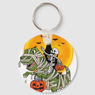 dinosaur skeleton halloween keychain