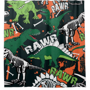 Dinosaur skeleton. Vintage grunge pattern