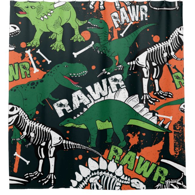 Dinosaur skeleton. Vintage grunge pattern (Front)
