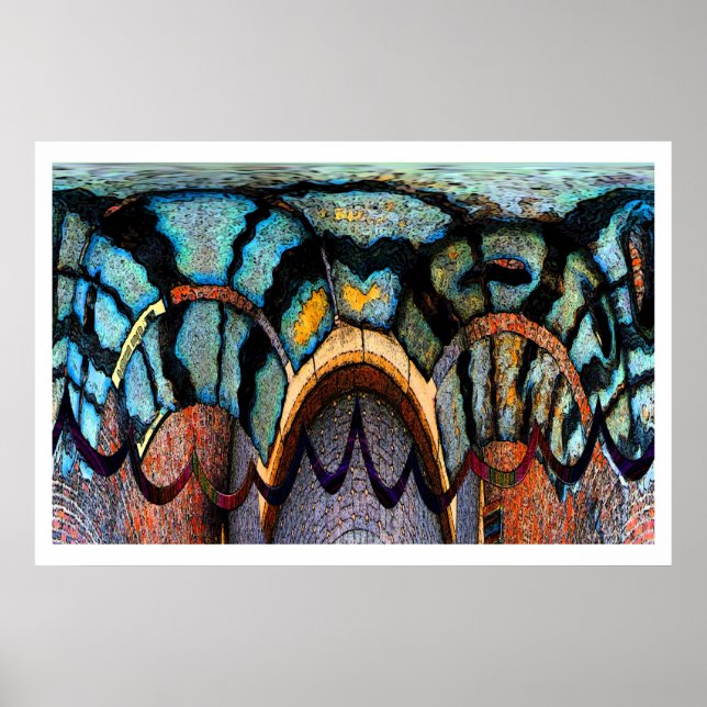Dinosaur skin abstract poster (Front)