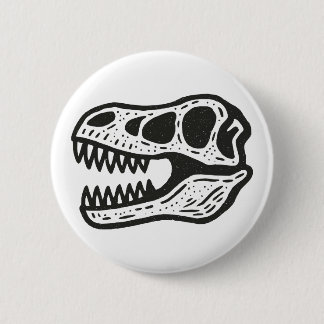 Dinosaur Skull 2 Inch Round Button