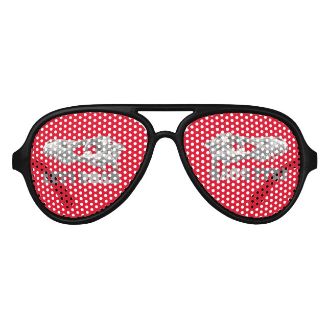 Dinosaur Skull  Aviator Sunglasses (Front)