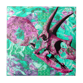 Dinosaur Skull Print Design Tile