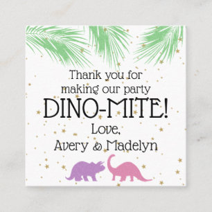 Dinosaur Soap Party Favour 2-Sided Hang Tags