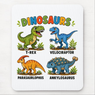 Dinosaur Species Learning for Kids Mouse Pad
