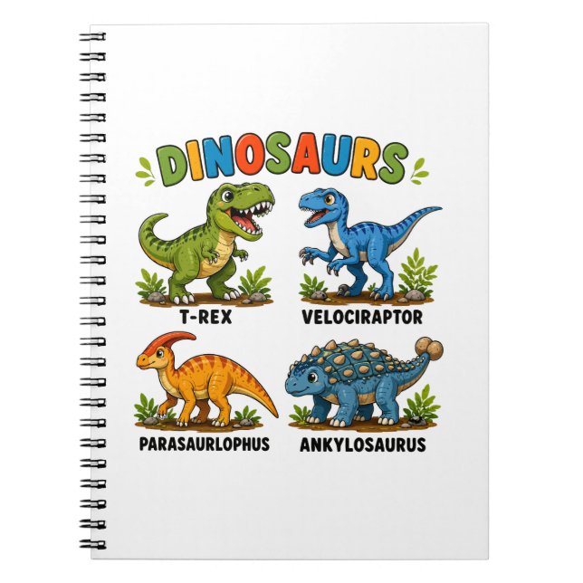 Dinosaur Species Learning for Kids Notebook (Front)