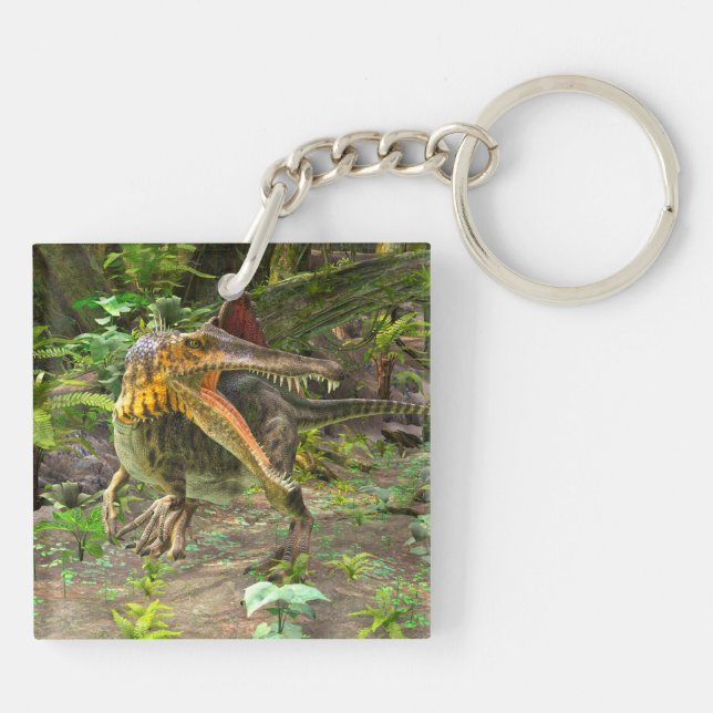 Dinosaur Spinosaurus Keychain (Back)