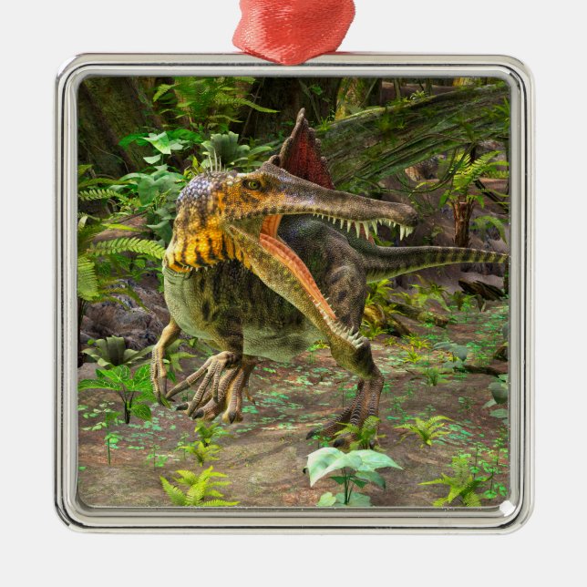 Dinosaur Spinosaurus Metal Ornament (Front)