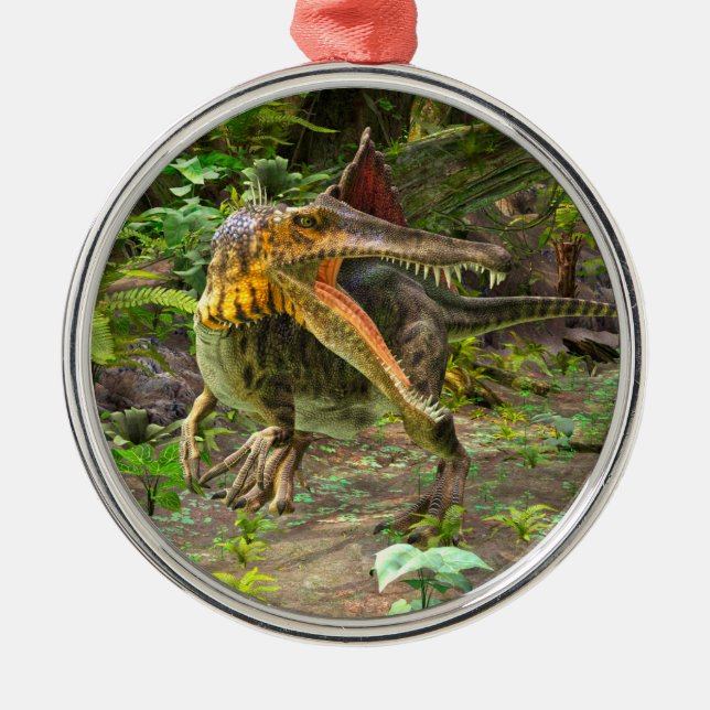 Dinosaur Spinosaurus Metal Ornament (Front)