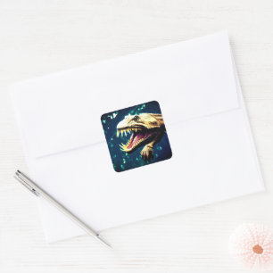 Dinosaur Square Sticker