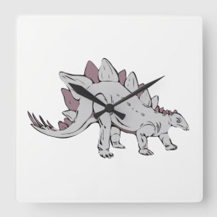 Dinosaur Square Wall Clock
