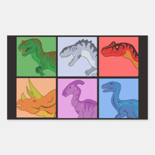 Dinosaur Squares Sticker