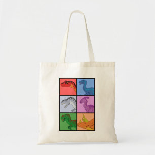 Dinosaur Squares Tote Bag