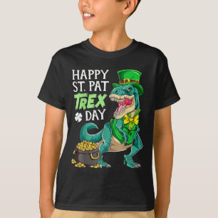 Dinosaur St Patricks Day Happy St Pat Trex T Rex B T-Shirt