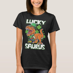 Dinosaur St Patrick's Day LUCKY SAURUS T Rex LUCKY T-Shirt