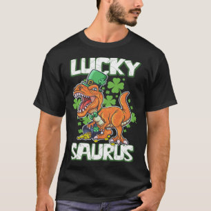 Dinosaur St Patrick's Day LUCKY SAURUS T Rex LUCKY T-Shirt