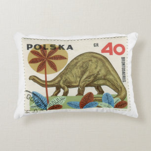 Dinosaur Stamp Accent Pillow