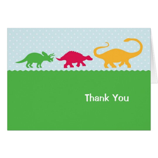 Dinosaur Stampede Thank You Card