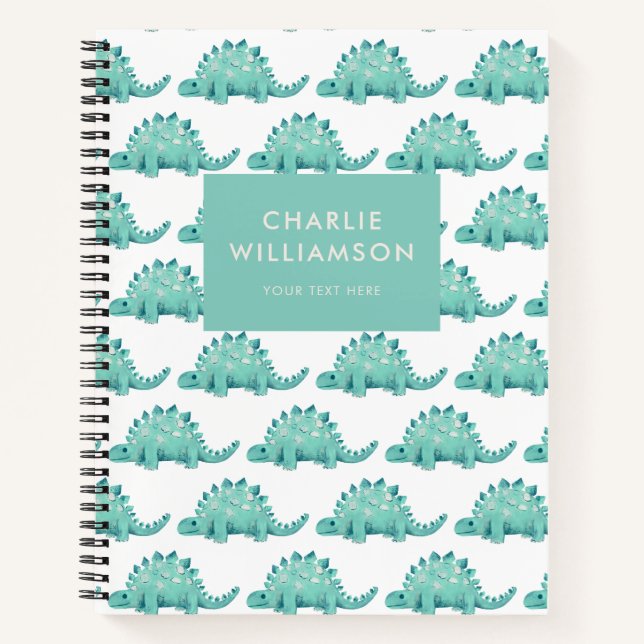 Dinosaur Stegosaurus Kids Notebook (Front)
