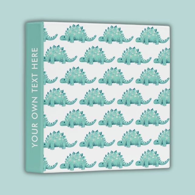 Dinosaur Stegosaurus pattern Binder (Stegosaurus dinosaur personalized binder for homework, kids study or back to school)