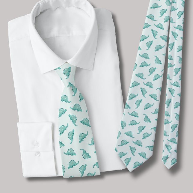 Dinosaur Stegosaurus pattern Tie (Dinosaur tie)