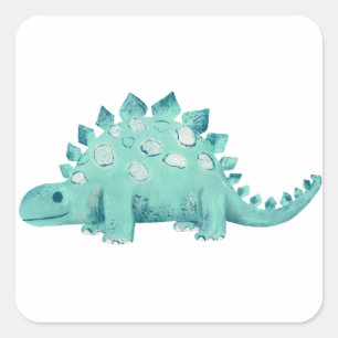 Dinosaur Stegosaurus Square Sticker