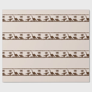 Dinosaur Stripe Wrapping Paper