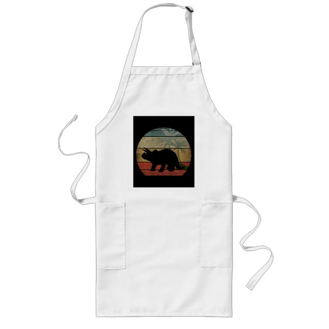DINOSAUR SUNSET 3 LONG APRON (Front)