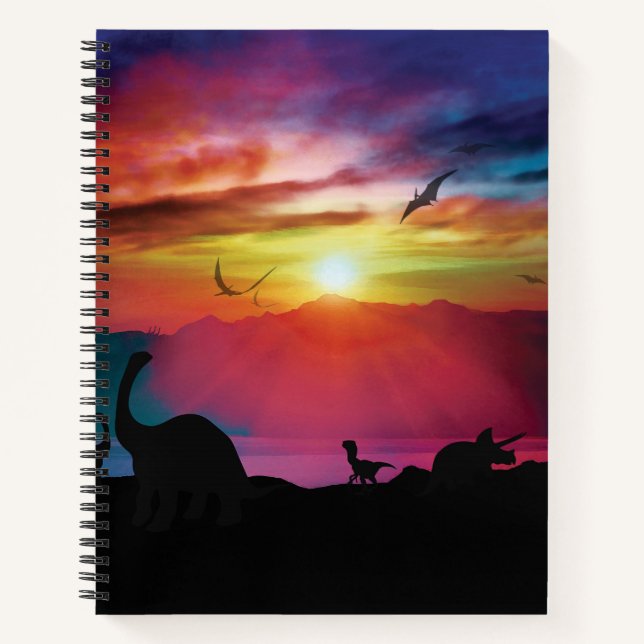 Dinosaur Sunset Notebook (Front)