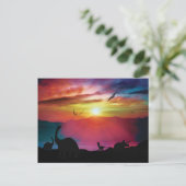Dinosaur Sunset Postcard (Standing Front)